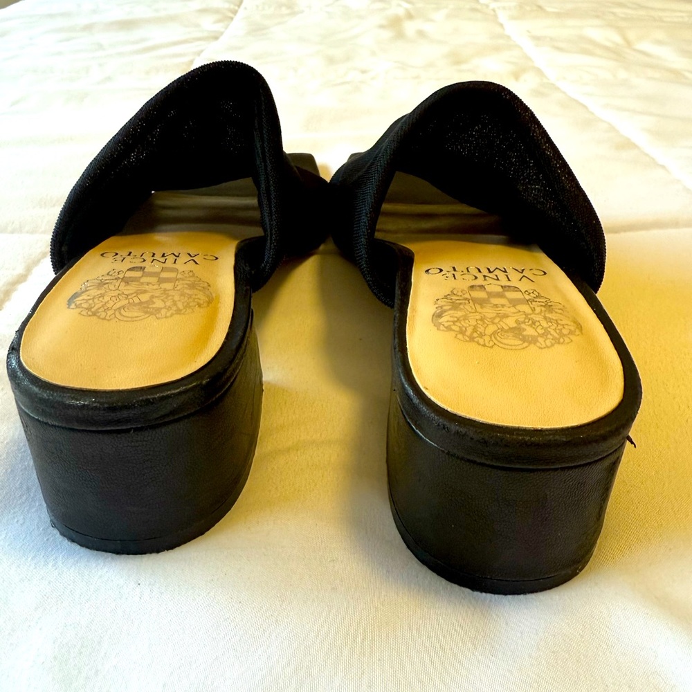 Vince Camuto Salindera Black mesh Mules with Square Toe Design. 5 - Picture 4 of 6